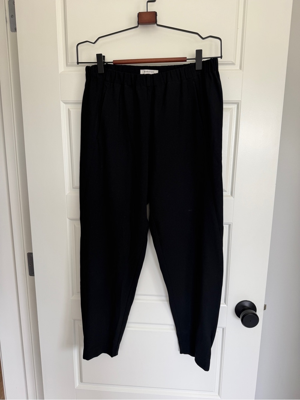 Babaton Black Elastic Waist Pants